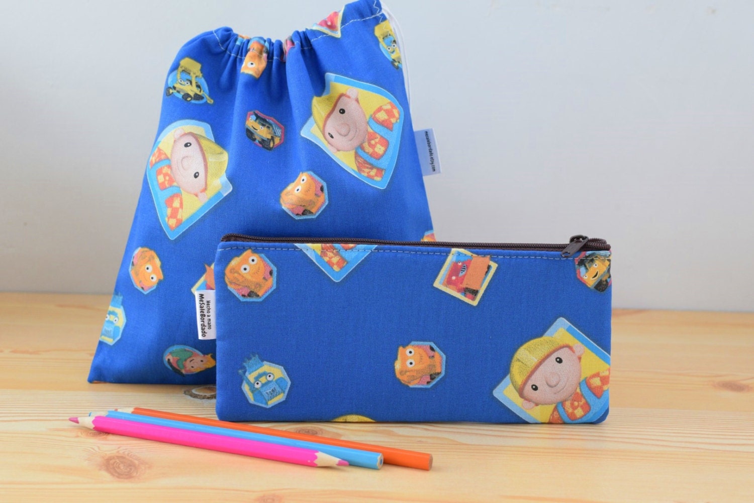 Kinder-Bleistift-Etui, Lunchpaket, Handy Manny, Bleistift Fall, Kinder-Lunch-Tasche, Sandwich-Tasche, Schultasche, Cartoon-Tasche, Schule-Kit, Kinder von MeSaleBordado