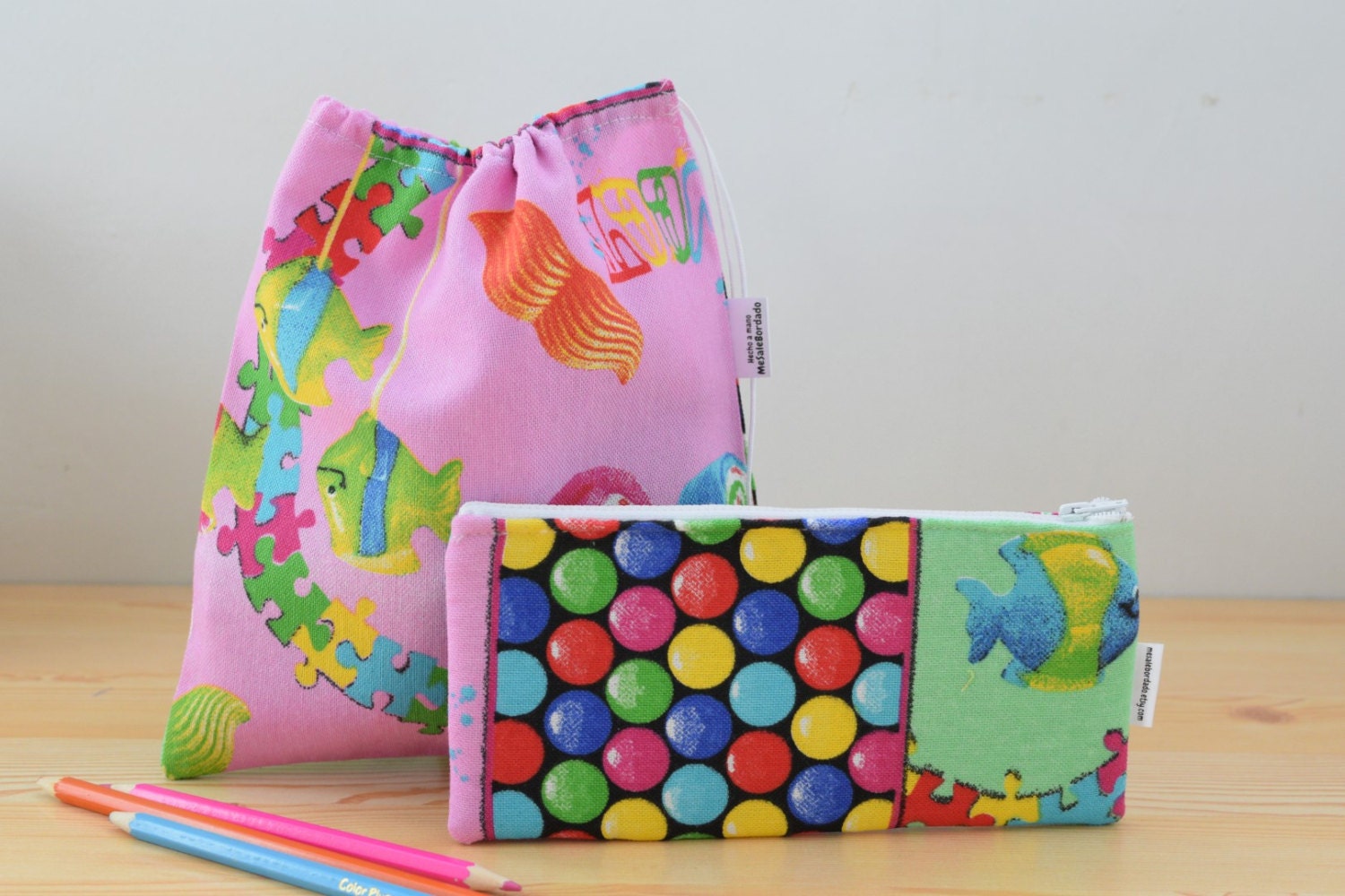 Kinder Federmäppchen, Lunchpaket, Candy Crush, Kinder-Lunch-Bag, Sandwich Tasche, Schultasche, Regenbogen-Tasche, Schule Kit, Federmäppchen von MeSaleBordado