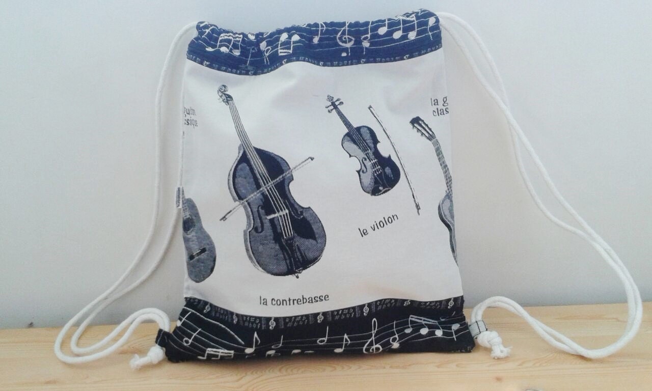 Mochila De Mmo, Mochila Violet, Mochila Trompeta, Mochila Viola, Mochila Cuerdas, Mochila Tela von MeSaleBordado