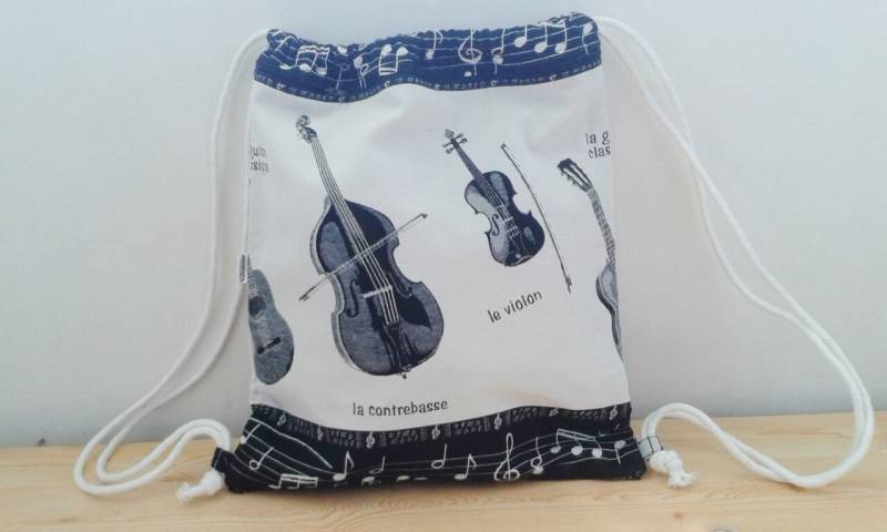 Mochila De Mmo, Mochila Violet, Mochila Trompeta, Mochila Viola, Mochila Cuerdas, Mochila Tela von MeSaleBordado