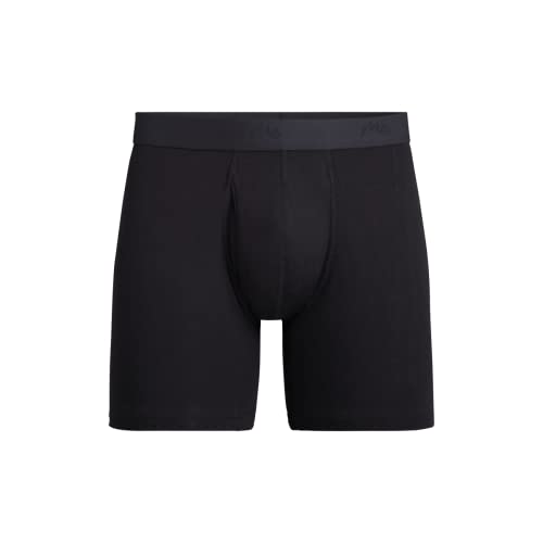MeUndies Herren-Boxershorts aus Stretch-Baumwolle mit Eingriff, Herrenunterwäsche, exklusiver Stoff von Amazon, Schwarz, Medium von MeUndies