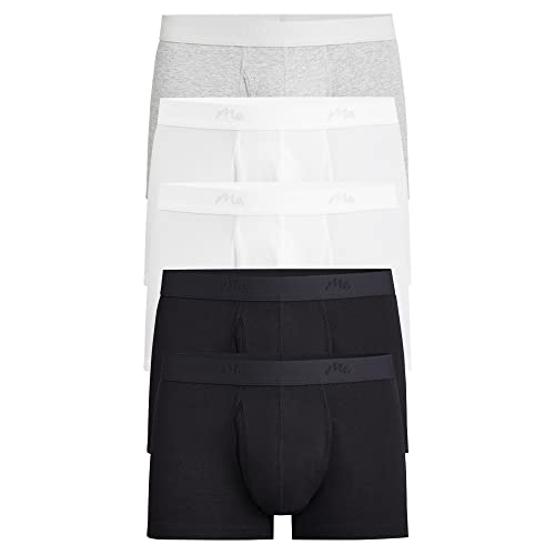 MeUndies Herren Stretch Bio-Baumwolle Unterwäsche Trunks mit Hosenschlitz - Amazon Exklusiver Stoff - 5er Pack, Cotton Classic 5er Pack, Medium von MeUndies