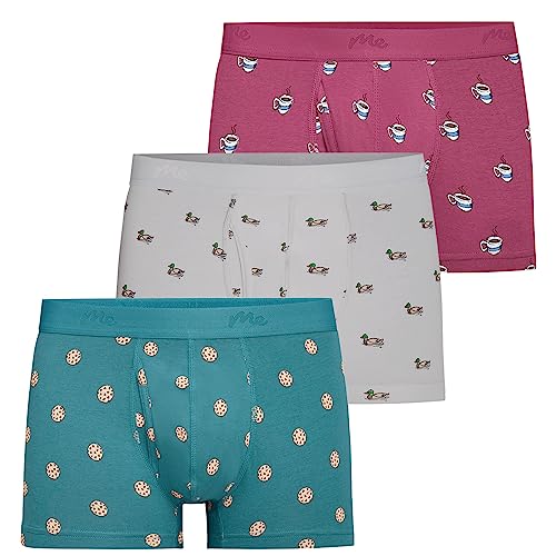 MeUndies – Herren Unterwäsche aus Stretch-Baumwolle mit Eingriff – 3er-Pack – Exklusiver Stoff von Amazon, 3er-Pack Baumwolldrucke 2, X-Large von MeUndies