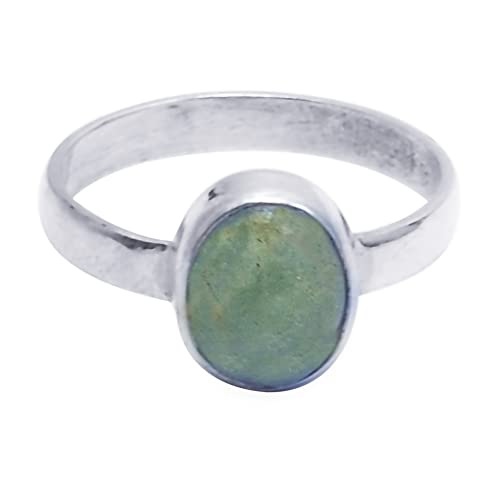 925 STERLING SILBER AVENTURINE EDELSTEIN RING GRÖSSE 8 DAMEN SILBER FEINSCHMUCK von Meadows