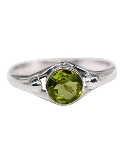 925 Sterling Silber Peridot Edelsteine Ring Größe 7 US Ring Schmuck Crystalcraftindia von Meadows