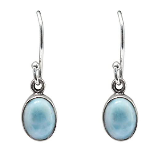 925 Sterlingsilber Larimar Edelstein Lang Fein Ohrringe Schmuck Meadows von Meadows