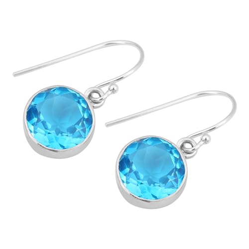 Blue Apatite Quartz Earring, Gemstone Earring, 925 Sterling Silver Earring, Bohemian Earring von Meadows