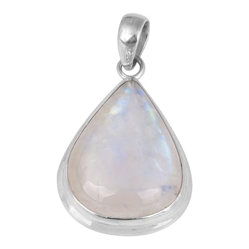 Blue Flashy Moonstone Pendant, 925 Sterling Silver Pendant, Handmade Gemstone Gifts von Meadows