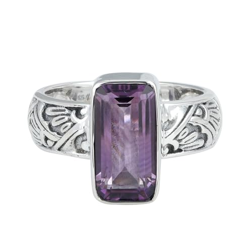 Designer Amethyst Ring, 925 Sterling Silver Ring, Unique Ring For Her, Ring Size 5 USA von Meadows