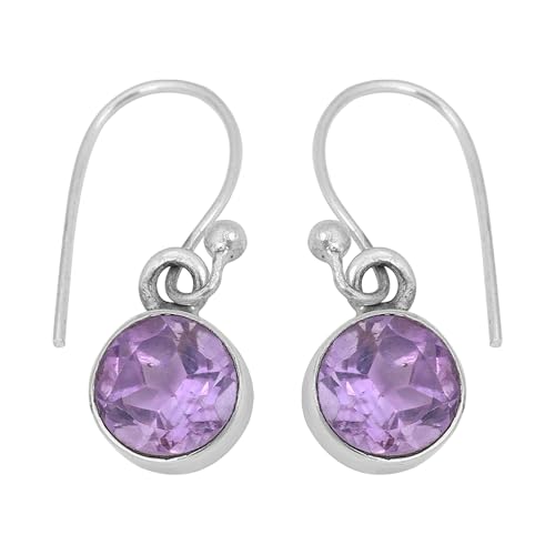 Faceted Amethyst Designer Ohrstecker, Gemstone Earring, 925 Sterling Silver Earring, Bohemian Earring, 24x7MM, Sterling Silber, Amethyst von Meadows