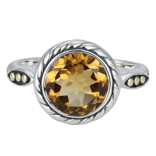 Faceted Citrine Ring, 925 Sterling Silver Ring, Antique Ring For Her, Ring Size 7 USA von Meadows