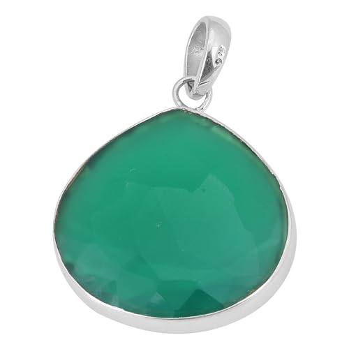 Green Onyx Pendant, 925 Sterling Silver Handmade Pendant, Statement Pendant von Meadows