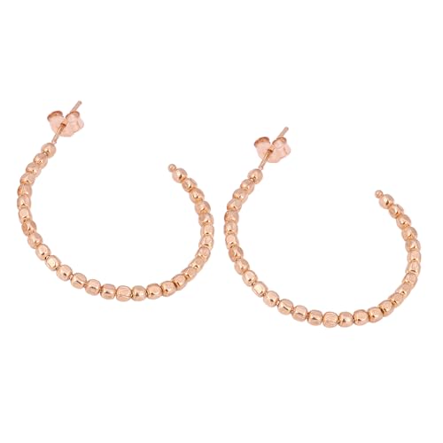 Hoop Bali Earring, Bohemian Earring, Rose Gold Plated Beads 925 Sterling Silver Earring von Meadows