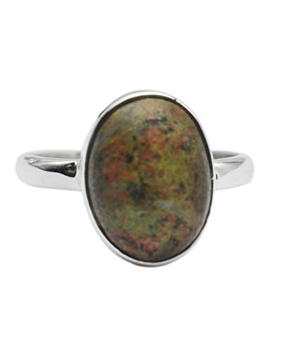 Jaspis Edelstein Ring Größe 8 US 3,66 g Sterling Silber 925 RG-101-827 von Meadows