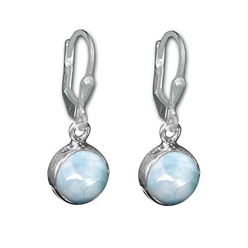 LARIMAR CLASP EARRINGS IN 925 STERLING SILVER Christmas Gifts for Women von Meadows