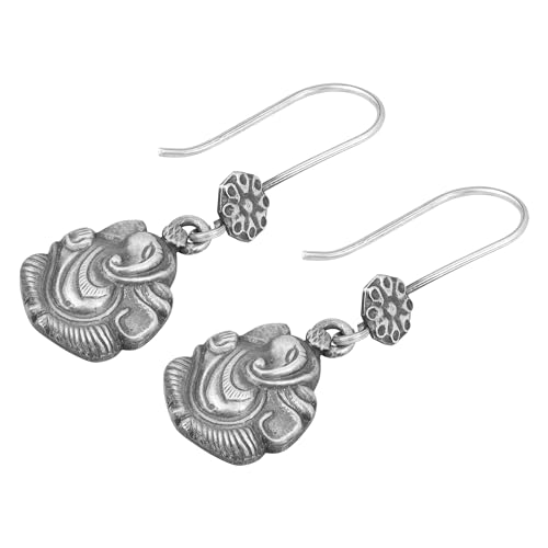 Lord Ganesha Earring, Oxidized 925 Sterling Silver Earring, Handmade Bohemian Earring von Meadows