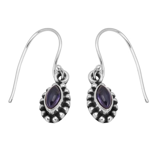 Marquise Amethyst Earring, Teenage Earring, 925 Sterling Silver Earring, Bohemian Earring von Meadows