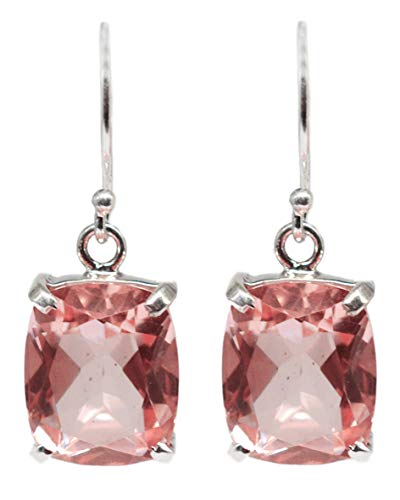 Meadows 925 Sterling Silber Morganit Quarz Edelstein baumeln Ohrring Schmuck Wiesen Crystalcraftindia von Meadows