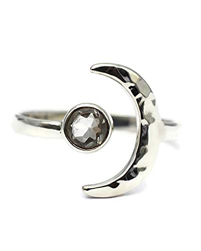 925 Sterlingsilber Klar Quarz Edelstein Ring Größe Verstellbar Ring Schmuck Meadows Crystalcraftindia von Meadows