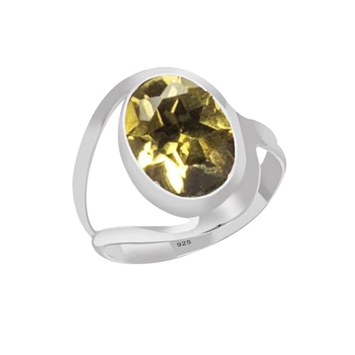 Meadows Handgefertigter Ring aus 925er-Sterlingsilber für Damen, 25,4 x 35,6 cm, ovaler Edelstein, Statement-Schmuck als Geschenk, 8.5, Sterling Silber, Perle von Meadows