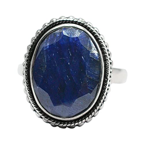 Meadows Ring IN 925 Sterlingsilber Mit Saphir, Größe 7 US 6.37 G von Meadows