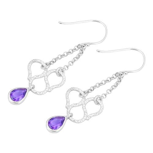 Minimalist Amethyst Earring, Teenage Earring, 925 Sterling Silver Earring, Bohemian Earring von Meadows