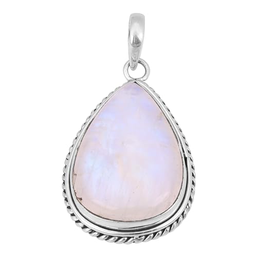 Moonstone Pendant, 925 Sterling Silver Pendant, Handmade Natural Gemstone Gifts von Meadows