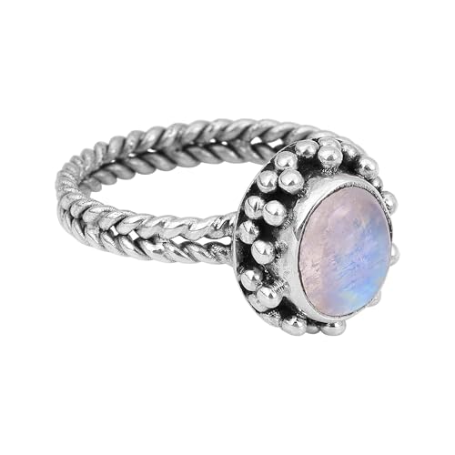 Moonstone Ring, 925 Sterling Silver Ring, Handmade Ring For Women, Designer Ring Size 6.75 USA von Meadows