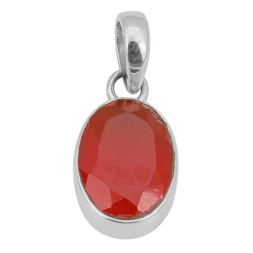 Natural Faceted Carnelian Pendant, 925 Sterling Silver Handmade Pendant, Statement Pendant von Meadows