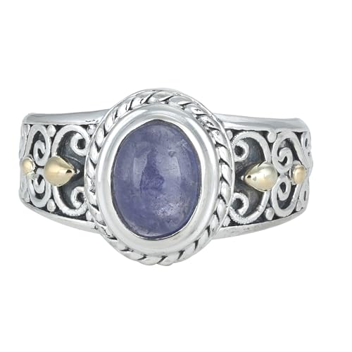 Natural Tanzanite Ring, Designer 925 Sterling Silver Ring, Antique Ring For Her, Birthday Gift (7) von Meadows