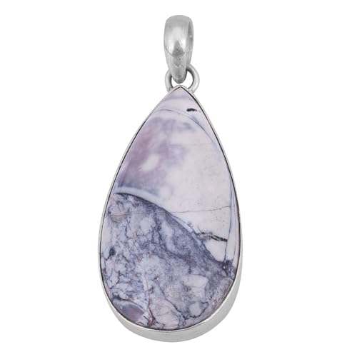 Paint Brush Jasper Pendant, 925 Sterling Silber, handgearbeitet, Edelstein-Geschenke, 50x20mm, Sterling-Silber von Meadows