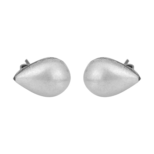 Pear Shape Oxidized 925 Sterling Silver Earring, Bohemian Earring, Stud Earring von Meadows