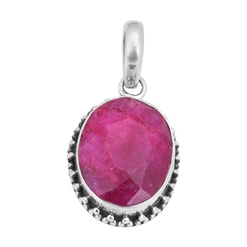 Pink Ruby Pendant, 925 Sterling Silver Handmade Pendant, Valentine's Gift Pendant von Meadows