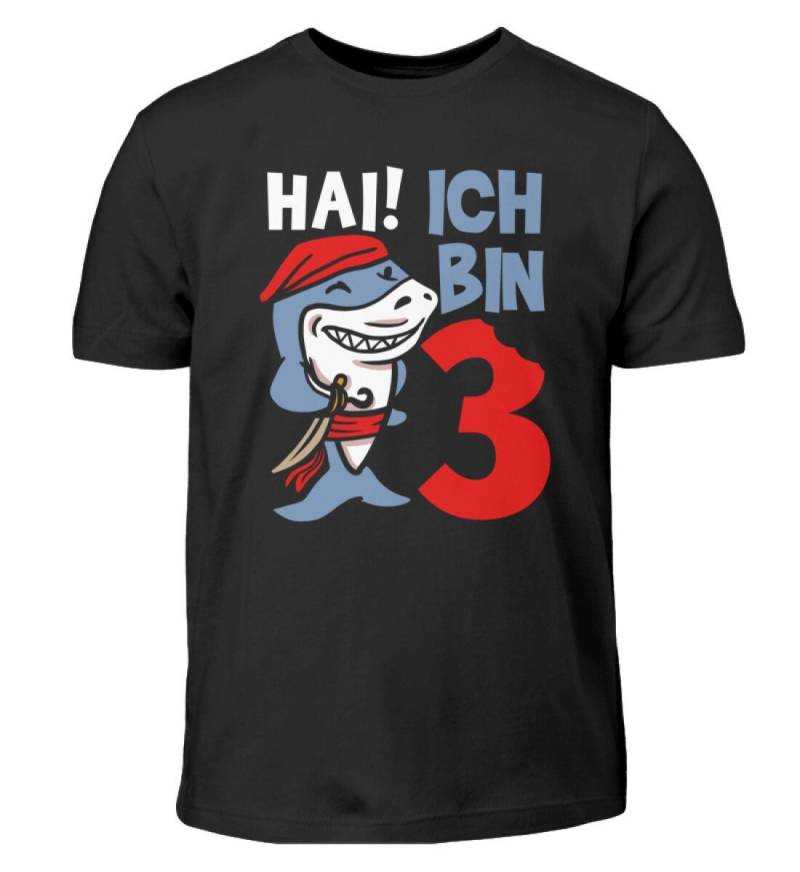 3. Geburtstag Hai Pirat 3 Jahre Alt Kindergeburtstag Piraten Mottoparty Hai Ich Bin - Kinder T-Shirt von MeallasShop