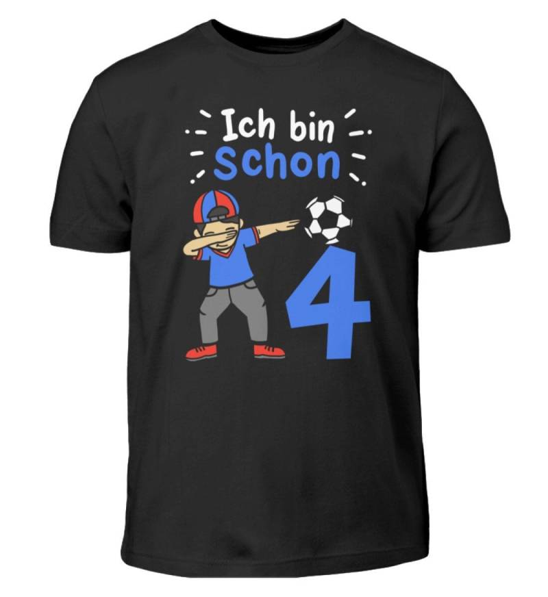 4. Geburtstag Fußball Junge Fußballer 4 Jahre Alt Ich Bin Schon - Kinder T-Shirt von MeallasShop