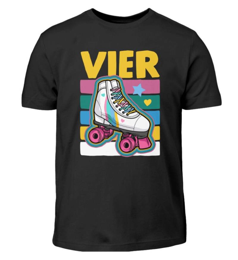 4. Geburtstag Vier Rollschuh Rollschuhfahrer Rollerskating Jamskating Kindergeburtstag - Kinder T-Shirt von MeallasShop