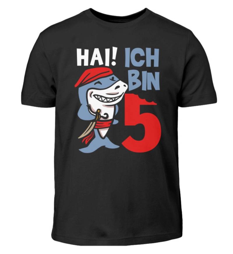 5. Geburtstag Hai Pirat 5 Jahre Alt Kindergeburtstag Piraten Mottoparty Hai Ich Bin - Kinder T-Shirt von MeallasShop