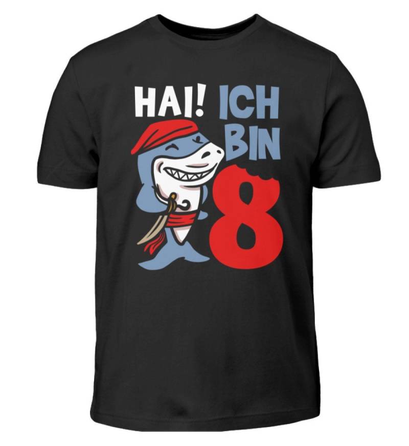 8. Geburtstag Hai Pirat 8 Jahre Alt Kindergeburtstag Piraten Mottoparty Hai Ich Bin - Kinder T-Shirt von MeallasShop
