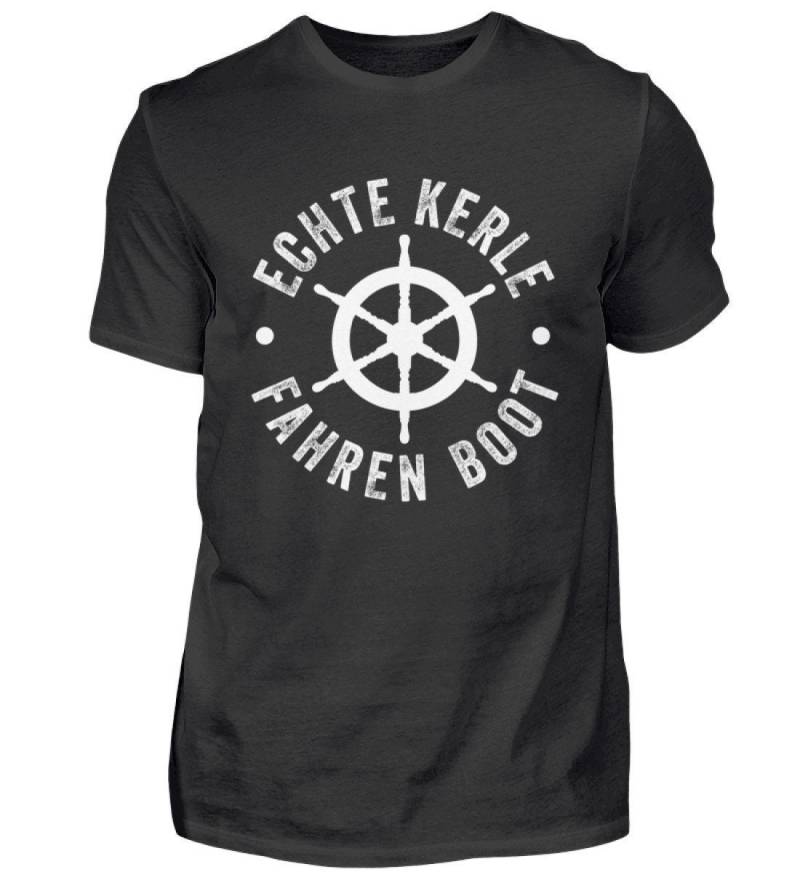 Boot T-Shirt Bootfahrer Sailor Kapitän Skipper Spruch Echte Kerle Fahren - Herren Shirt von MeallasShop