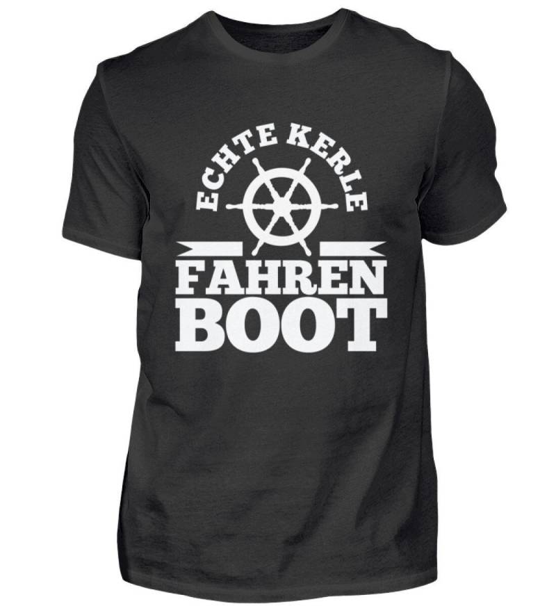Boot T-Shirt Bootfahrer Segler Kapitän Echte Kerle Fahren - Herren Shirt von MeallasShop