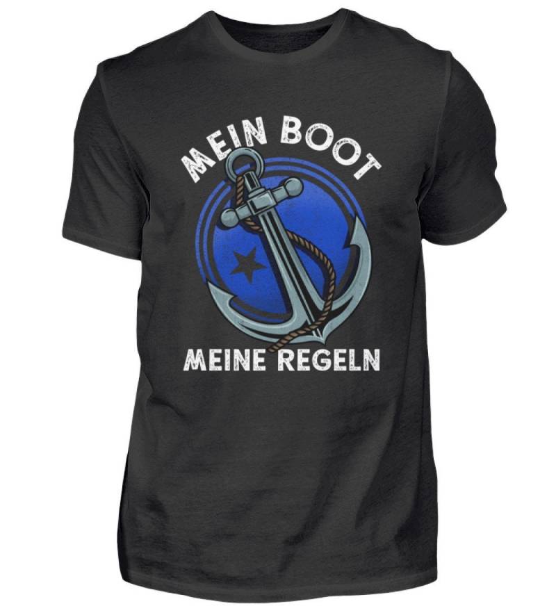 Boot T-Shirt Segler Sailor Kapitän Segeln Bootfahrer Mein Meine Regeln - Herren Shirt von MeallasShop