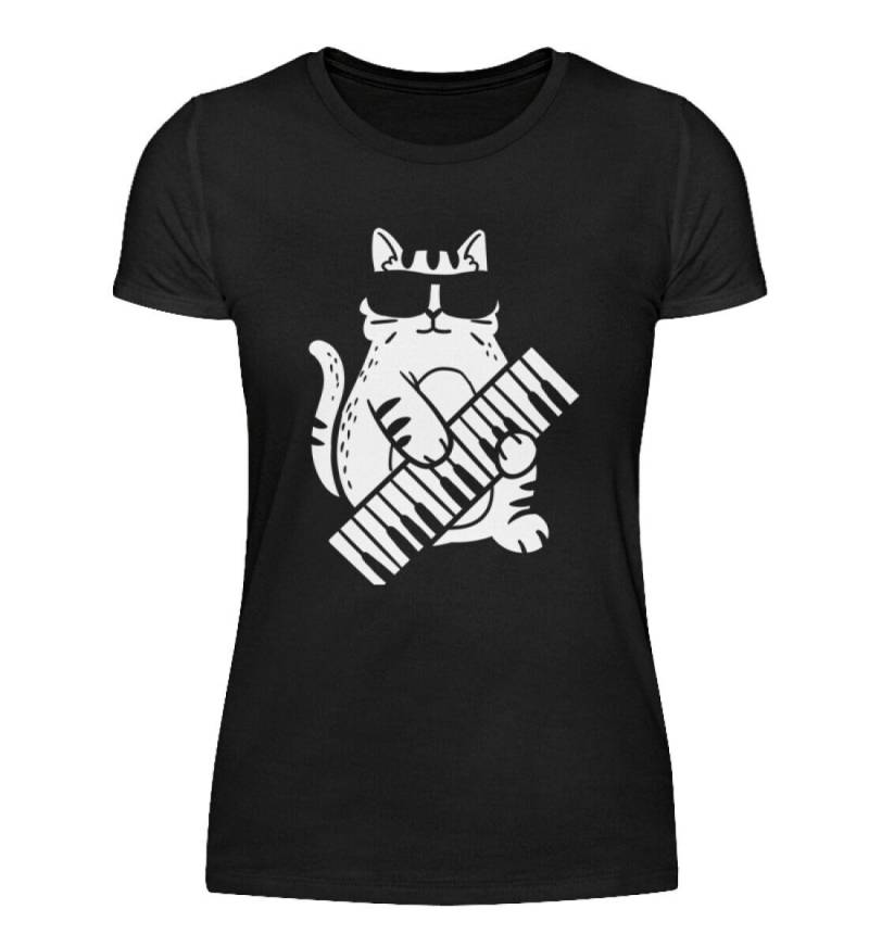 Coole Piano-Katze Shirt Pianistin Keyboard Keyboarderin - Damenshirt Coole Piano-Katze Shirt Pianistin Keyboard Keyboarderin - Damenshirt von MeallasShop