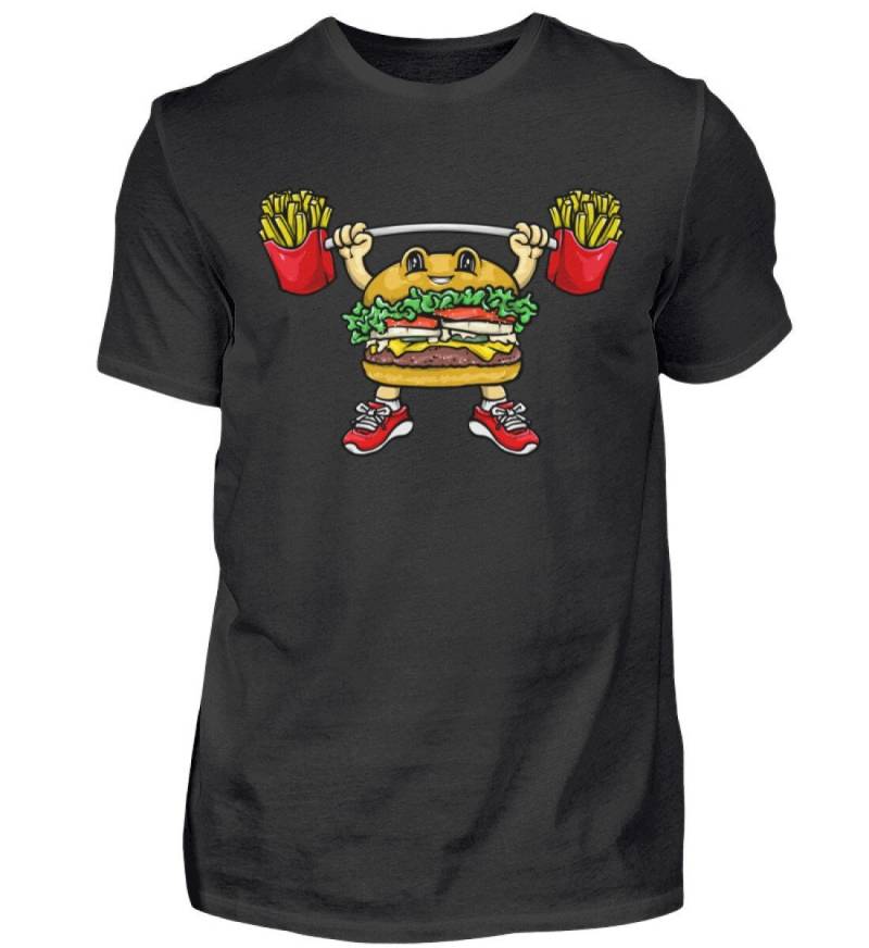 Lustiger Burger Hamburger & Pommes Shirt Fast Food Gewichtheben Gewichtheber - Herren von MeallasShop