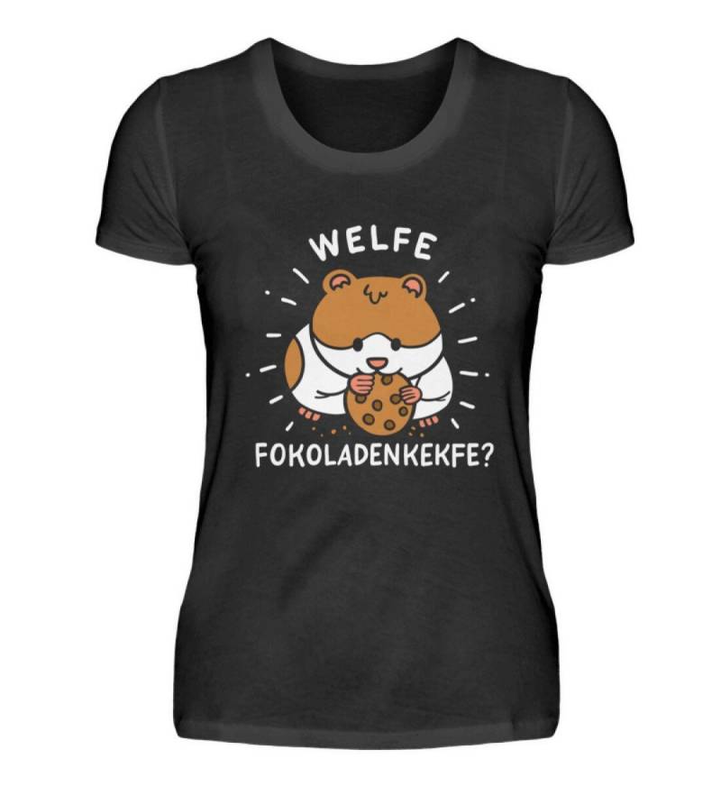 Lustiges Hamster T-Shirt Goldhamster Hamsterbesitzer Welfe Fokoladenkekfe? - Damen Premiumshirt von MeallasShop