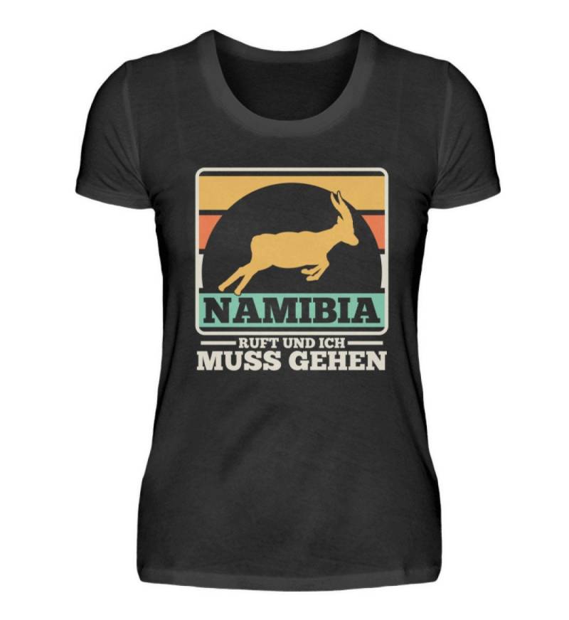 Namibia T-Shirt Afrika Urlaub Safari Ruft Und Ich Muss Gehen - Damen Premiumshirt von MeallasShop