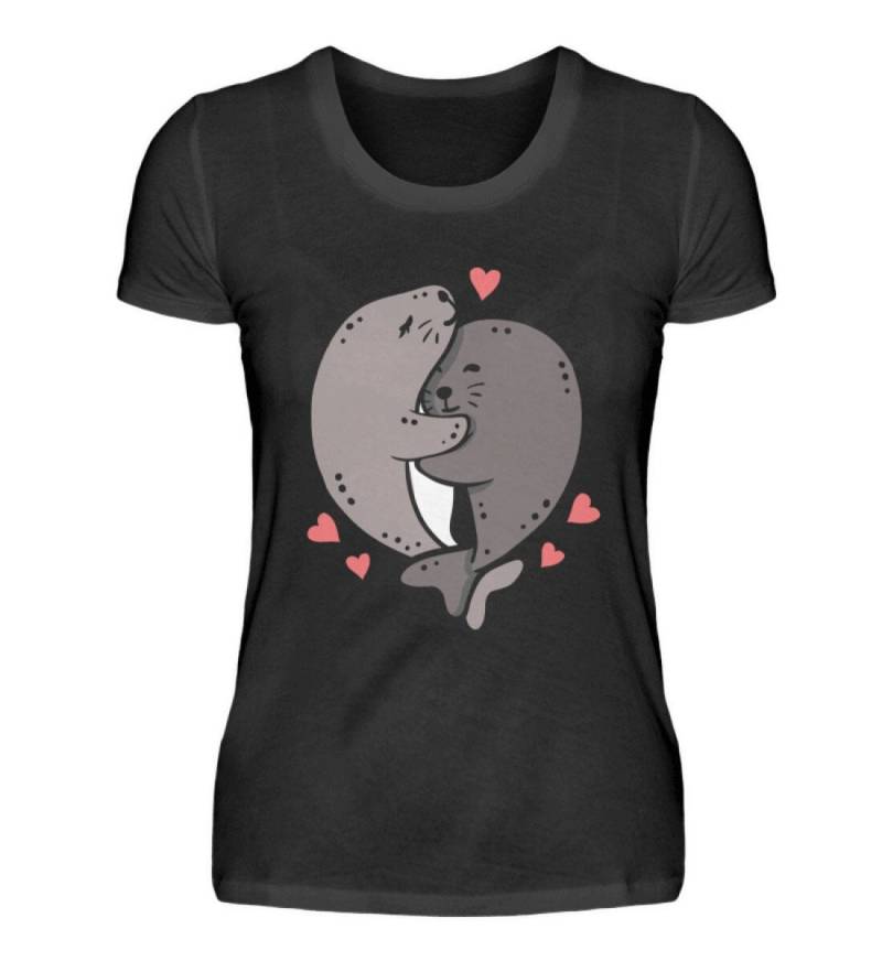 Robben Shirt Robbenpaar Meerestier Tierpfleger Robben-Liebhaber - Damen Premiumshirt von MeallasShop
