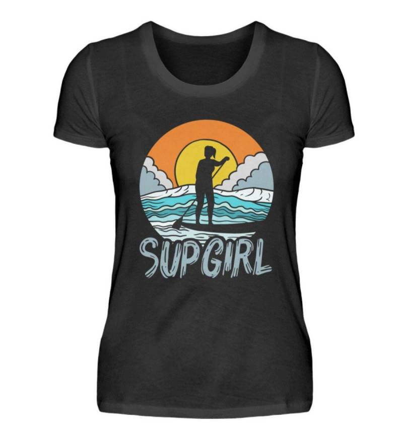 Sup T-Shirt Stehpaddeln Stand-Up-Paddling Paddle Girl - Damen Premiumshirt von MeallasShop