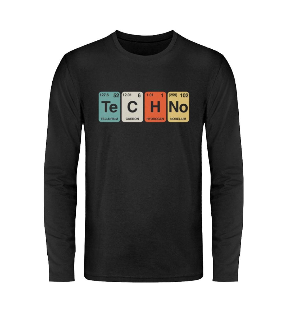 Techno Longsleeve Raver Rave Elektronik Edm House Musik Dj - Unisex Langarmshirt von MeallasShop