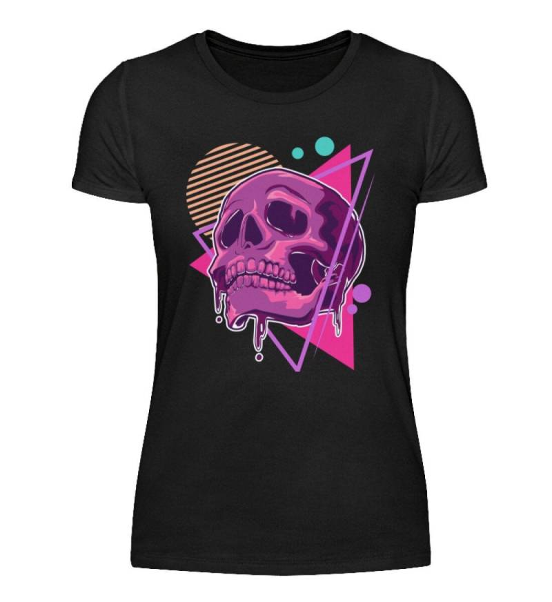 Vaporwave Ästhetik Synthwave Schädel - Damenshirt von MeallasShop