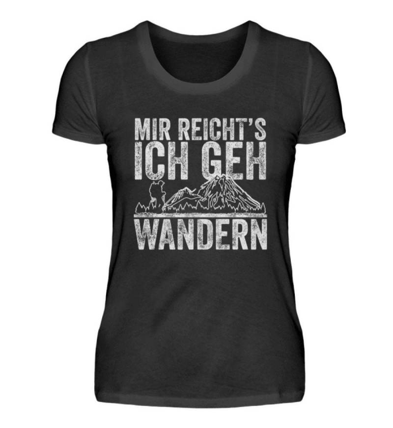 Wander T-Shirt Wandern Wanderer Trekking Hiking Berge Bergwandern Spruch Mir Reicht's Ich Geh Wandern - Damenshirt von MeallasShop